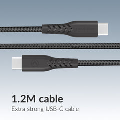 Mobilize Wall Charger Usb-C + Usb Gan 30W With Pd/Pps + Usb-C Nylon Cable 1.2M Black - 123TelecomShop