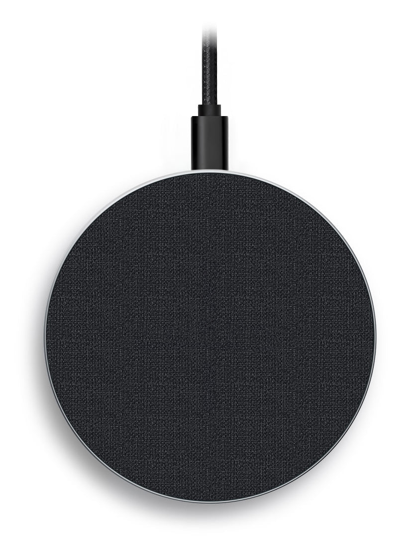 Mobilize Wireless Fast Charger Flat 5W/7.5W/10W/15W Pu Leather Grey - 123TelecomShop
