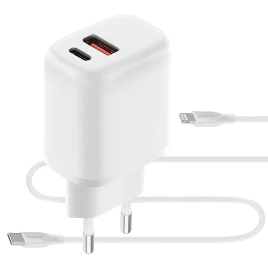 Mobiparts Adapter Met Kabel - 20W - USB - C en Apple Lightning - Wit - 123TelecomShop
