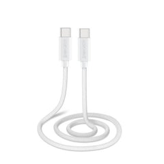 Musthavz Braided USB - C naar USB - C 0.5 Meter - Wit - 123TelecomShop