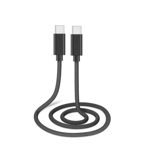 Musthavz Braided USB - C naar USB - C 1 Meter - Zwart - 123TelecomShop