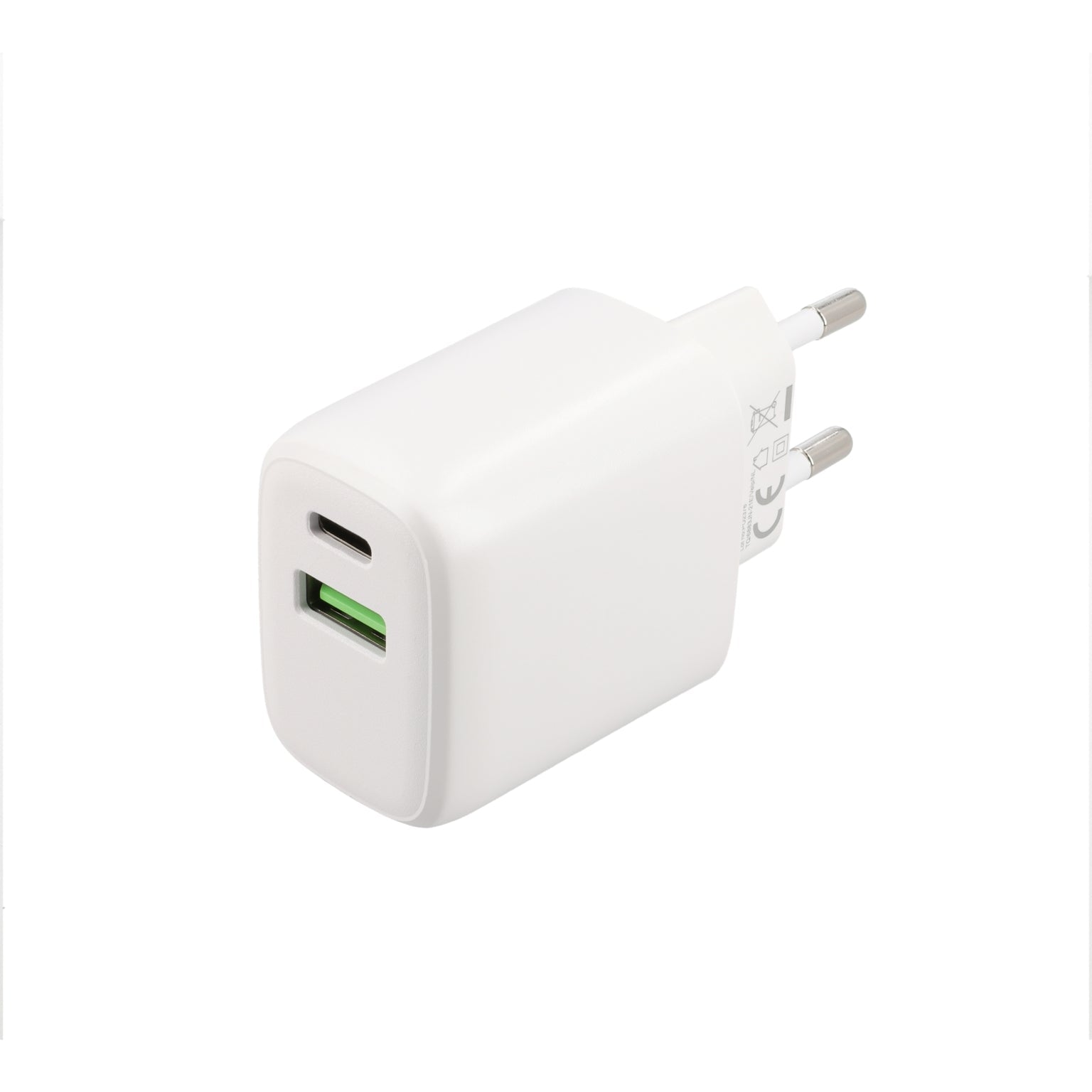 Musthavz dubbele Thuislader Voedingsadapter - 20W - USB - A en USB - C - Wit - 123TelecomShop