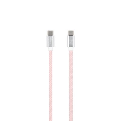 Musthavz Extra Sterke Nylon Magnetische USB - C Kabel - Roze - 123TelecomShop