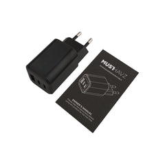 Musthavz Snellader - 65W - USB C Oplader - 3 - Poorts USB - C/USB - A - Zwart - 123TelecomShop