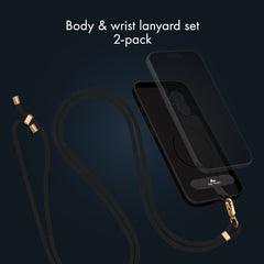 My Style Body & Wrist (2 - Pack) Lanyard Set - Black - 123TelecomShop
