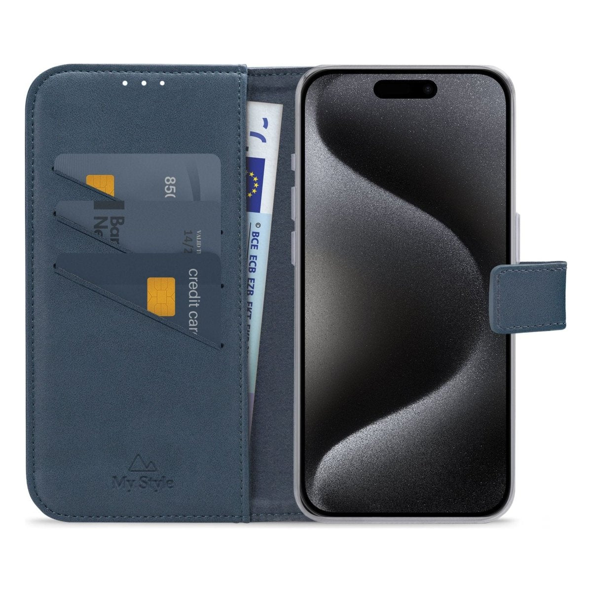 My Style Flex Wallet For Apple Iphone 15 Pro Ocean Blue - 123TelecomShop