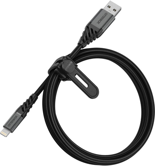 Otterbox Nylon Braided Charge/Sync Cable Apple Lightning 1M Black - 123TelecomShop