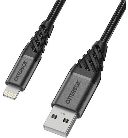 Otterbox Nylon Braided Charge/Sync Cable Apple Lightning 1M Black - 123TelecomShop