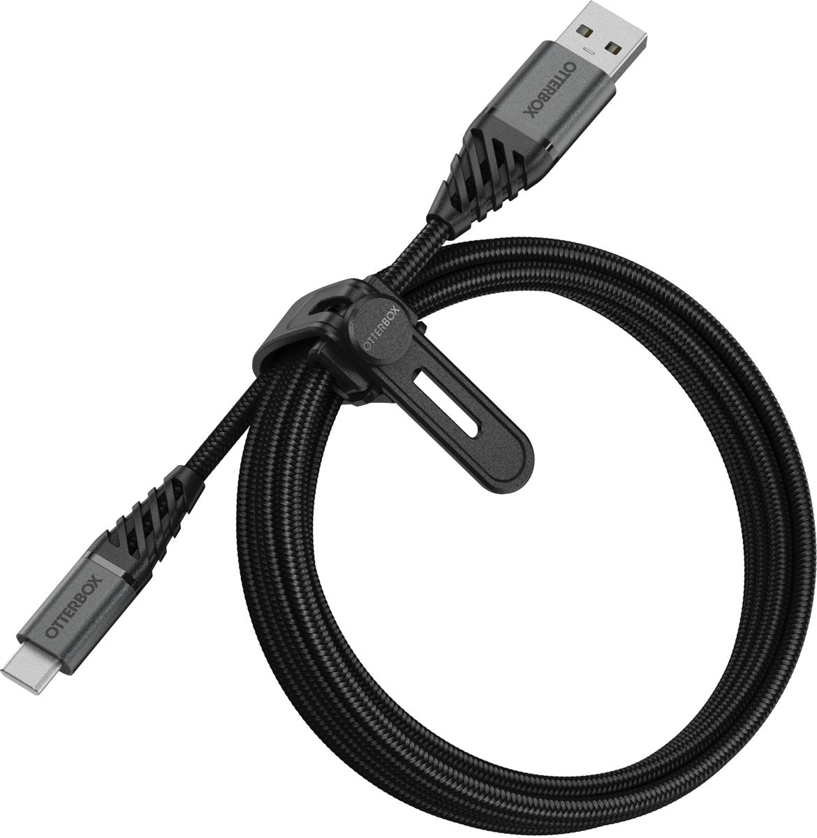 Otterbox Nylon Braided Charge/Sync Cable Apple Lightning 2M Black - 123TelecomShop