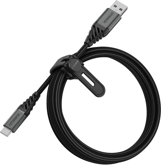Otterbox Nylon Braided Charge/Sync Cable Usb-C 2M Black - 123TelecomShop