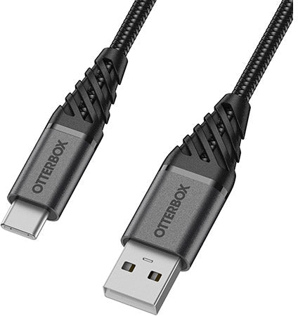 Otterbox Nylon Braided Charge/Sync Cable Usb-C 2M Black - 123TelecomShop