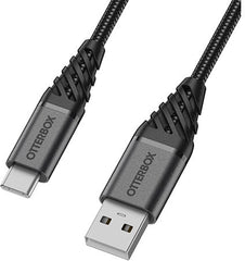 Otterbox Nylon Braided Charge/Sync Cable Usb-C 2M Black - 123TelecomShop