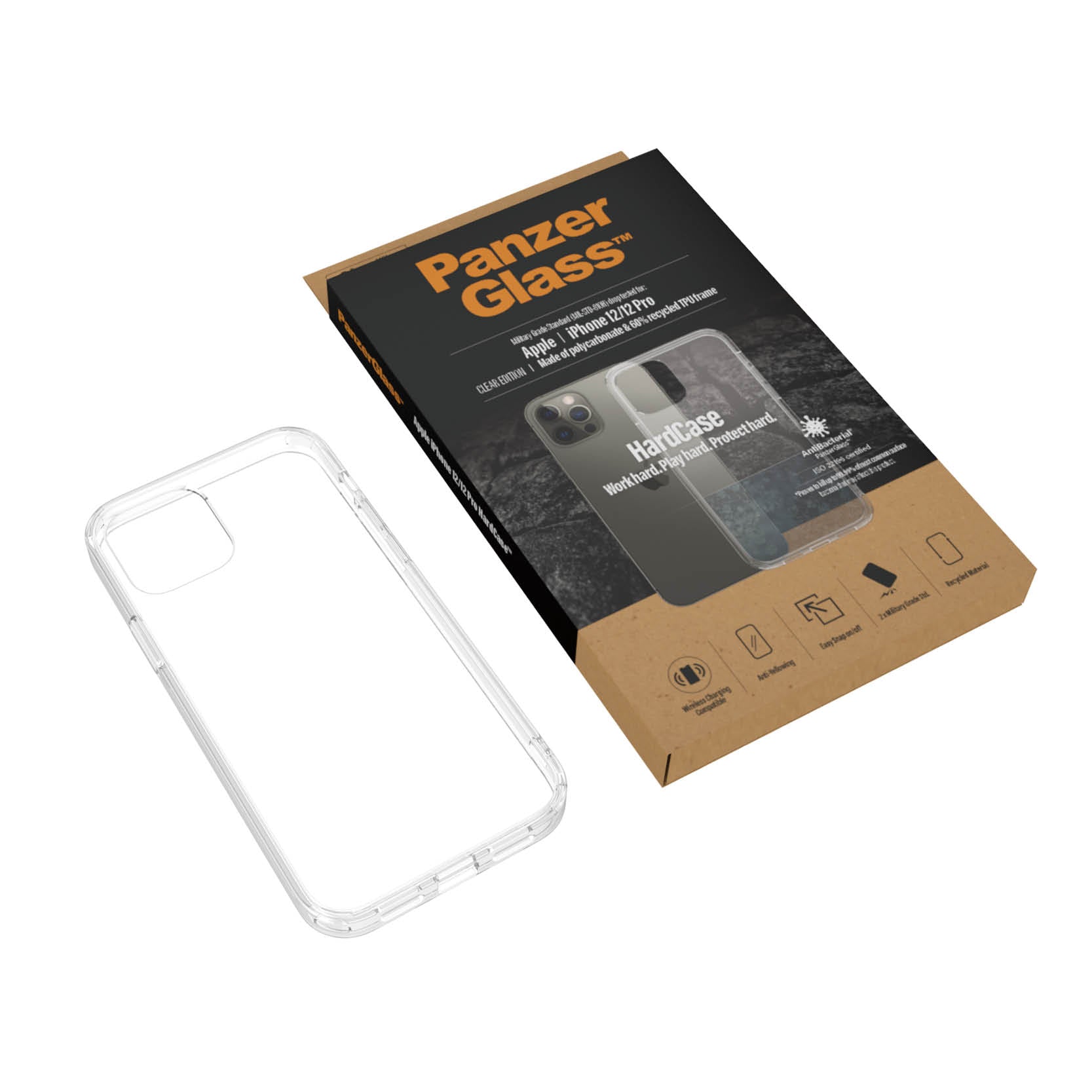 PanzerGlass Apple iPhone 12/12 Pro HardCase, Transparant - 123TelecomShop