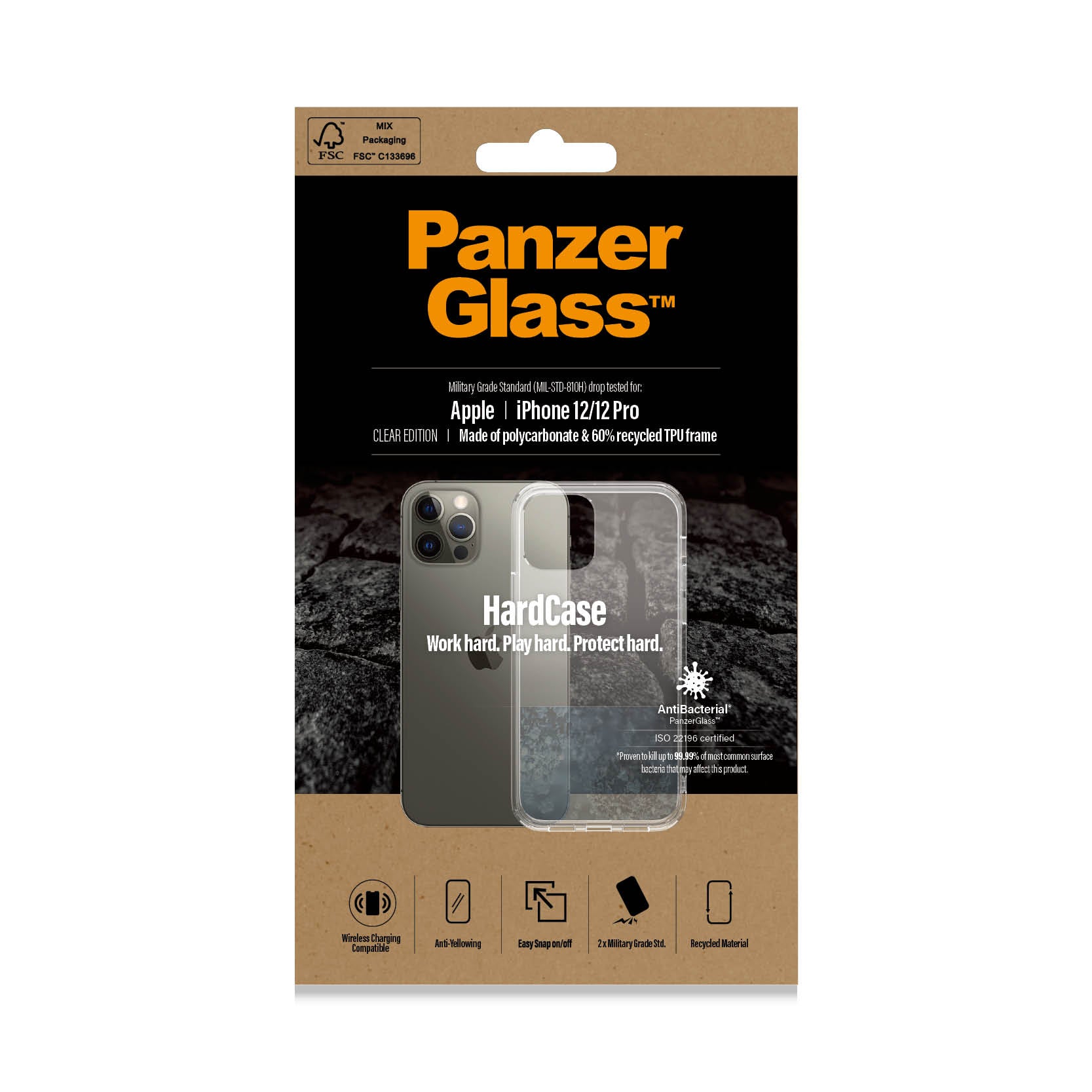 PanzerGlass Apple iPhone 12/12 Pro HardCase, Transparant - 123TelecomShop