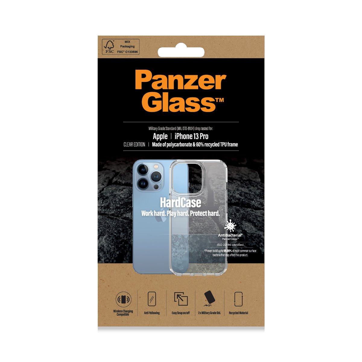 PanzerGlass Apple iPhone 13 Pro HardCase, Transparant - 123TelecomShop