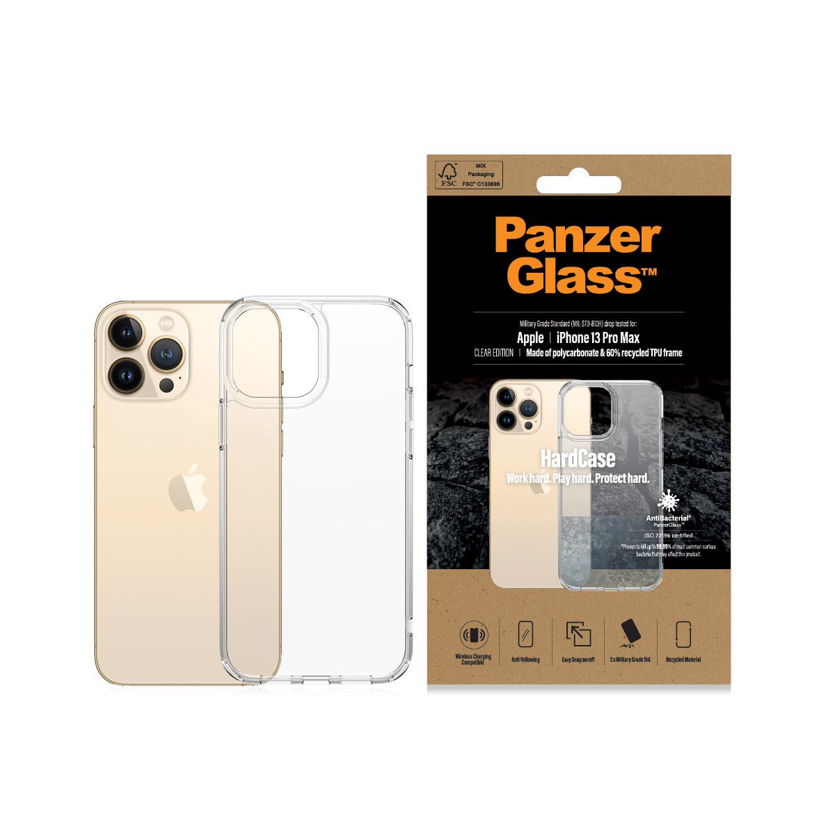 PanzerGlass Apple iPhone 13 Pro Max HardCase, Transparant - 123TelecomShop