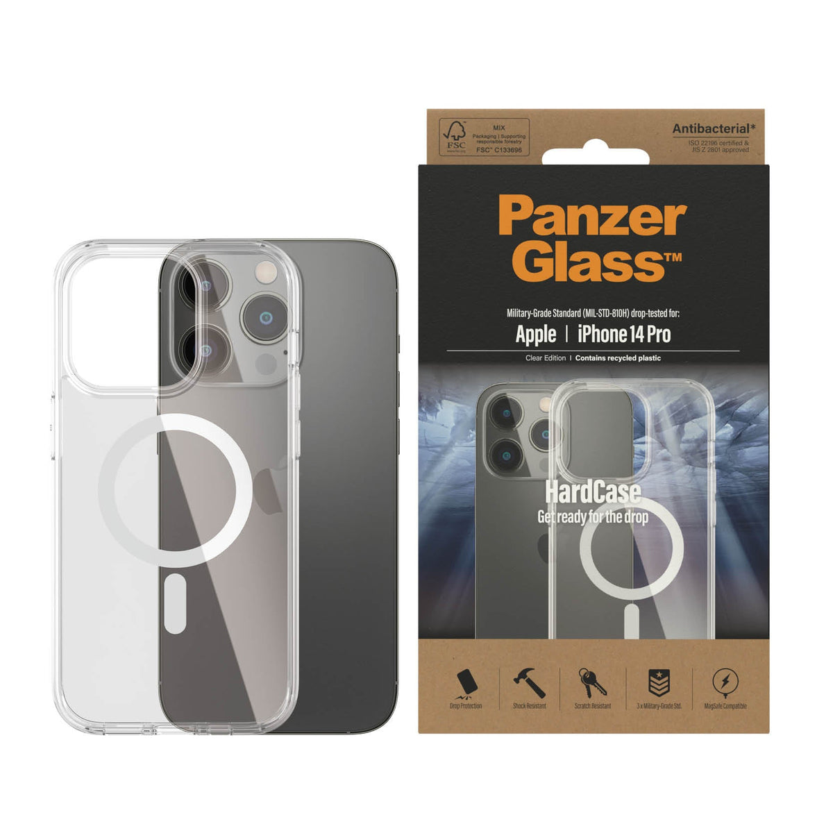 PanzerGlass Apple iPhone 14 Pro MagSafe HardCase, Transparant - 123TelecomShop