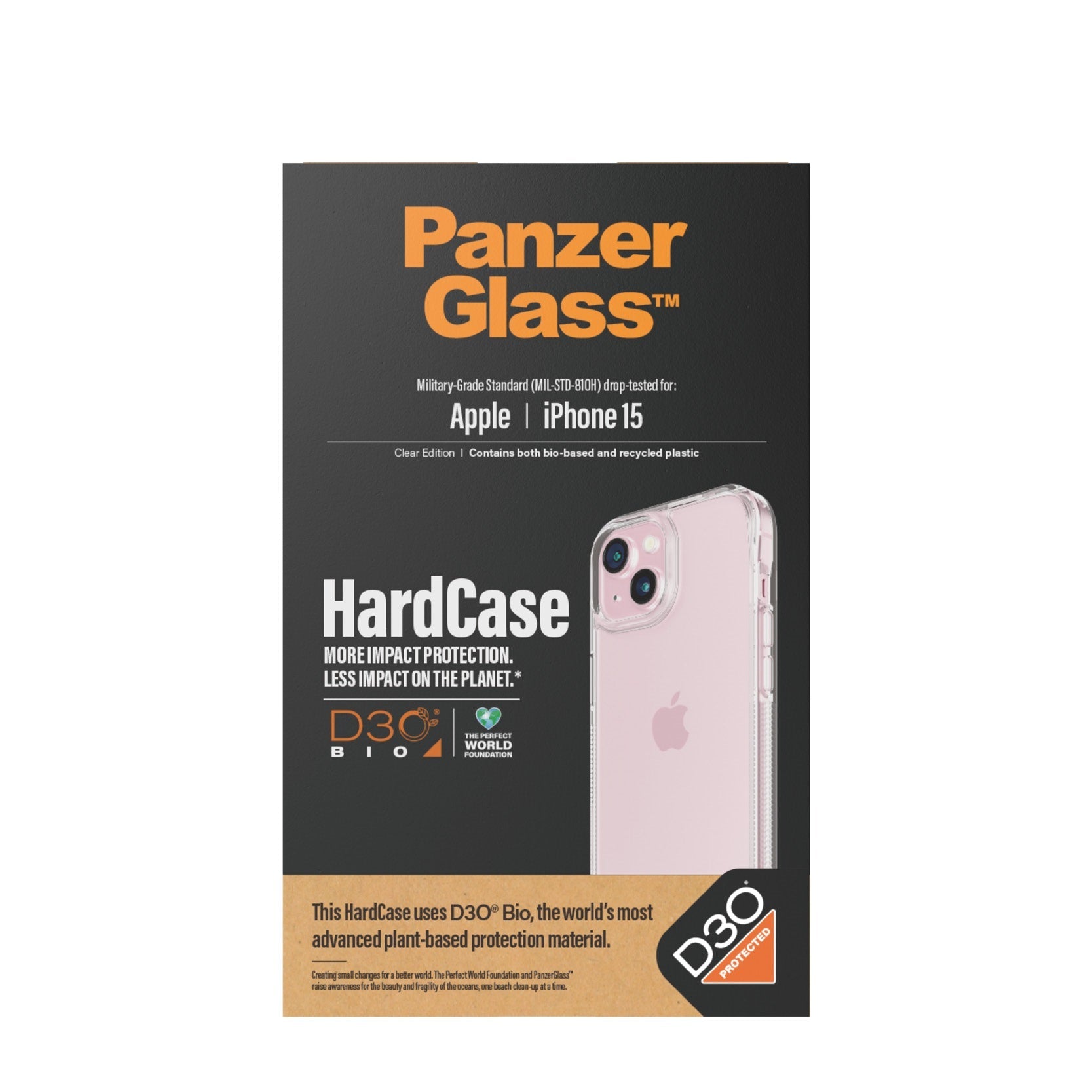 PanzerGlass Apple iPhone 15 HardCase D30, Transparant - 123TelecomShop