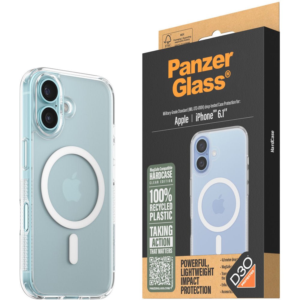 PanzerGlass Apple iPhone 16 MagSafe HardCase, Transparant - 123TelecomShop