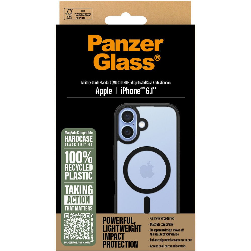 PanzerGlass Apple iPhone 16 MagSafe HardCase, Zwart - 123TelecomShop