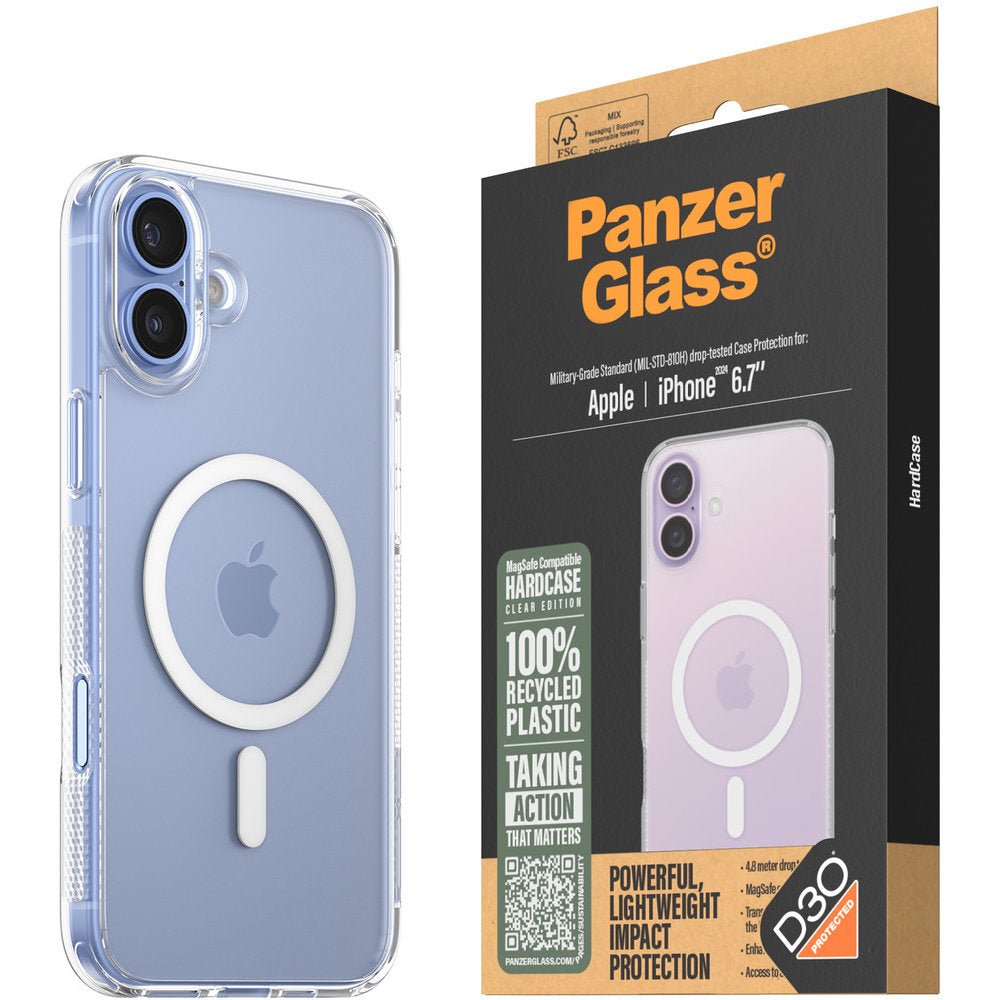 PanzerGlass Apple iPhone 16 Plus MagSafe HardCase, Transparant - 123TelecomShop