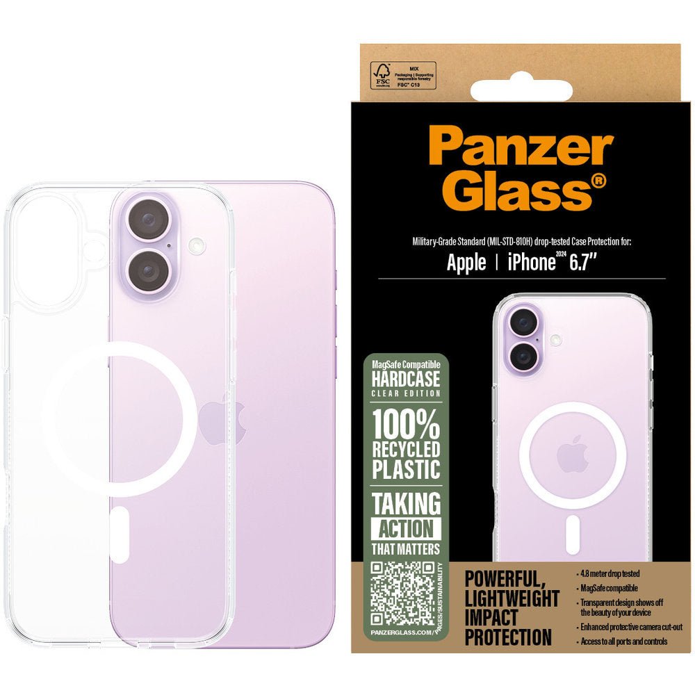 PanzerGlass Apple iPhone 16 Plus MagSafe HardCase, Transparant - 123TelecomShop