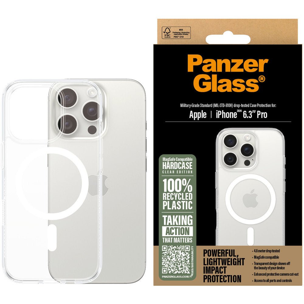 PanzerGlass Apple iPhone 16 Pro MagSafe HardCase, Transparant - 123TelecomShop