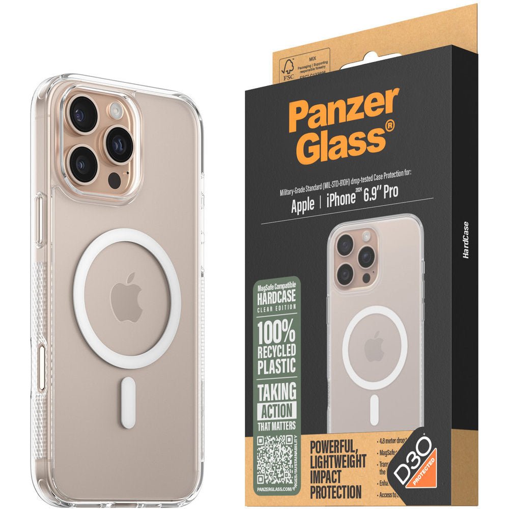 PanzerGlass Apple iPhone 16 Pro Max MagSafe HardCase, Transparant - 123TelecomShop