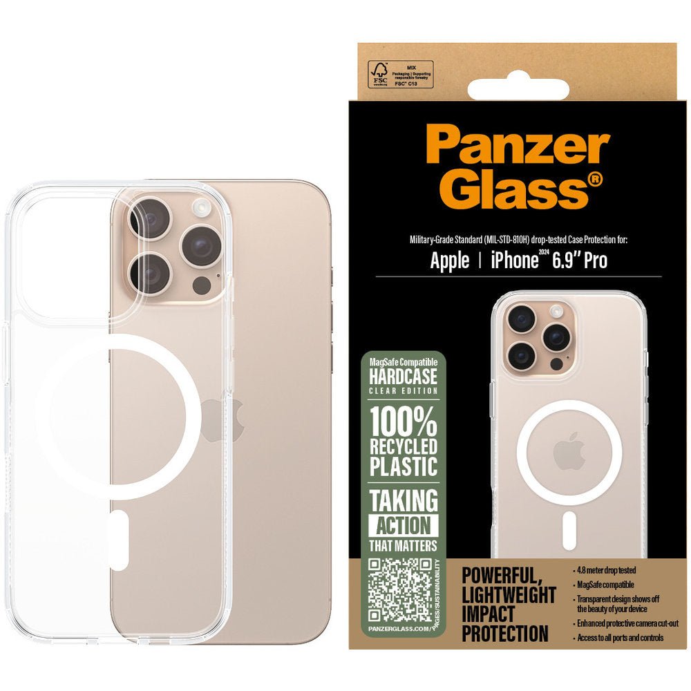 PanzerGlass Apple iPhone 16 Pro Max MagSafe HardCase, Transparant - 123TelecomShop