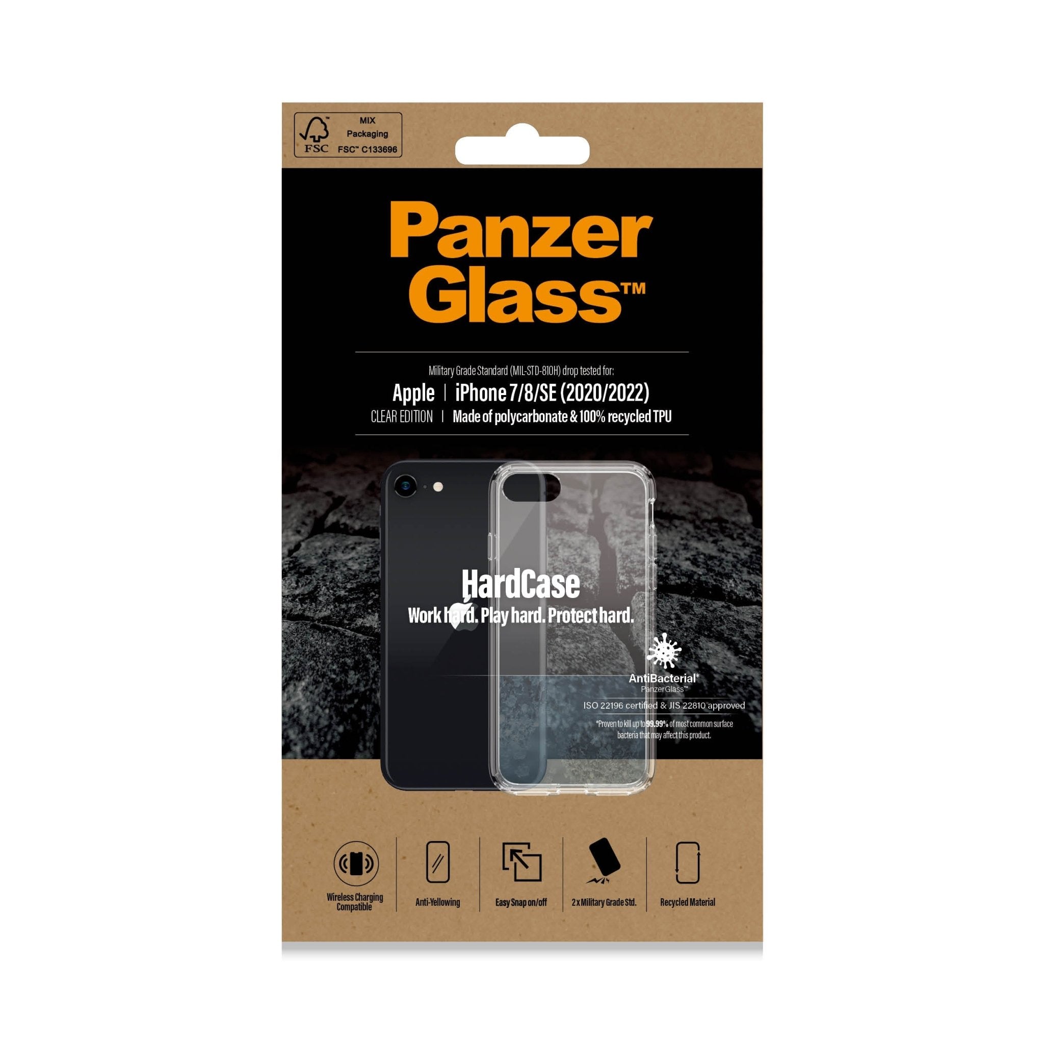 PanzerGlass Apple iPhone 7/8/SE 2020/2022 HardCase, Transparant - 123TelecomShop