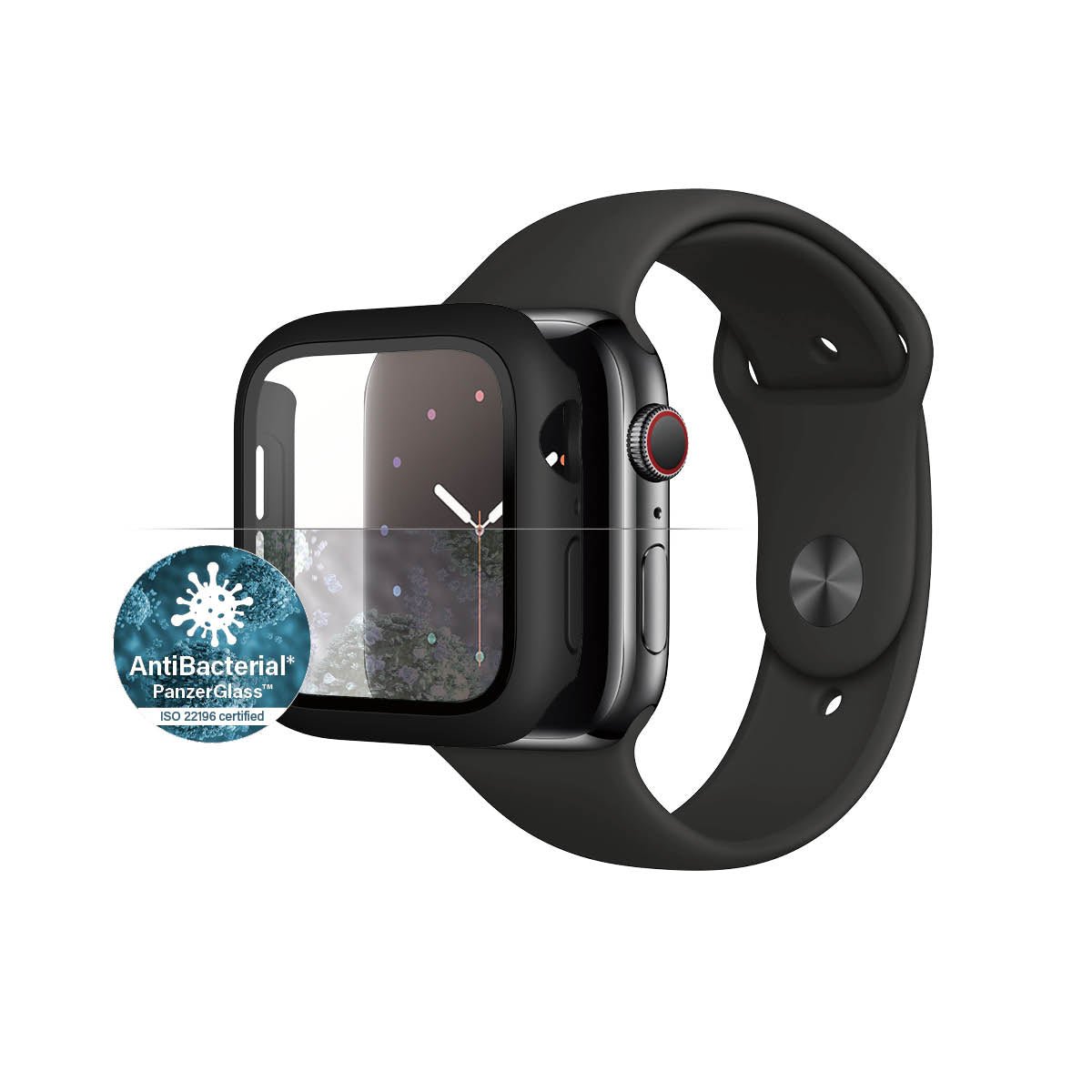 PanzerGlass Apple Watch Screenprotector 4/5/6/SE 44MM, Zwart - 123TelecomShop