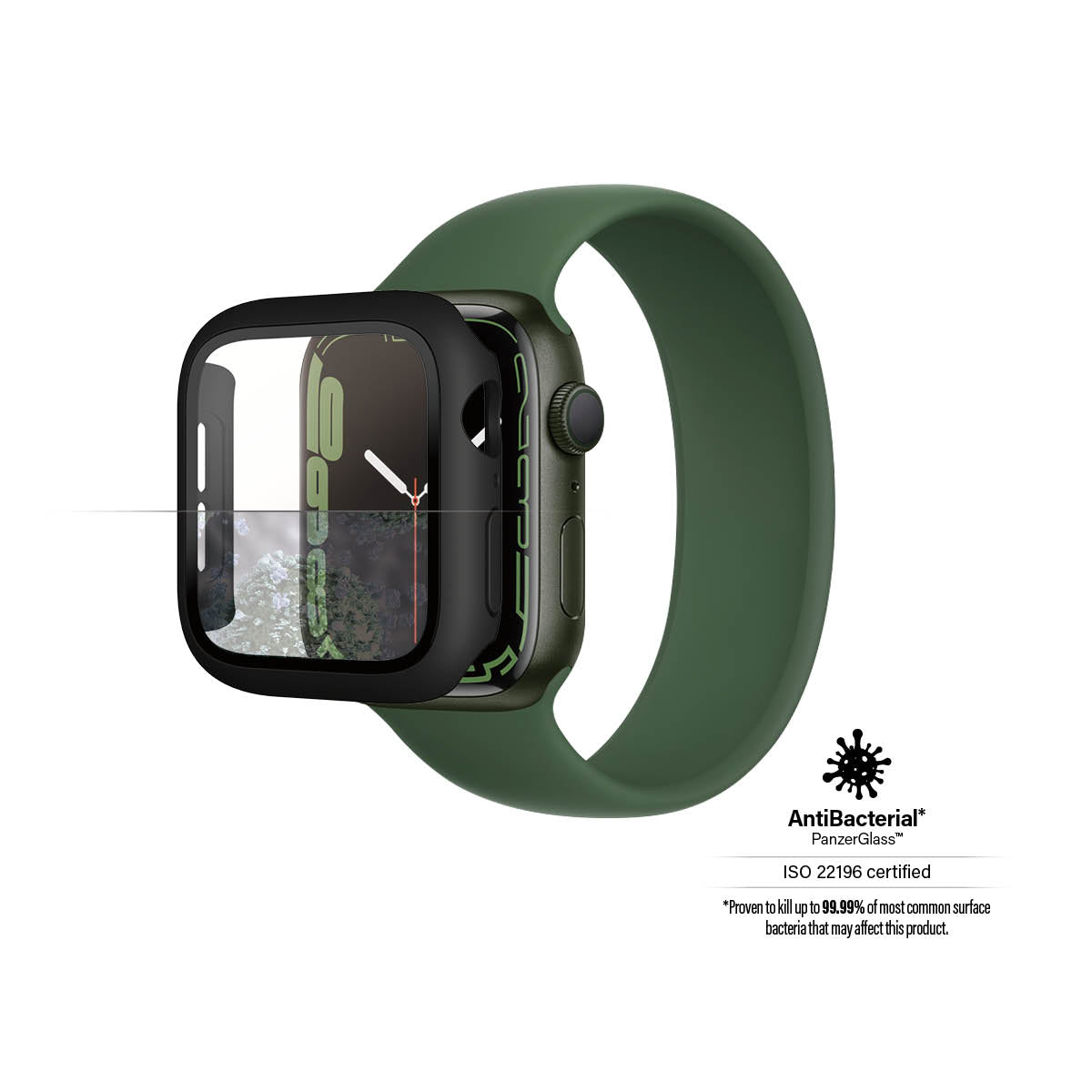 PanzerGlass Apple Watch Screenprotector 7/8/9 41MM, Zwart - 123TelecomShop