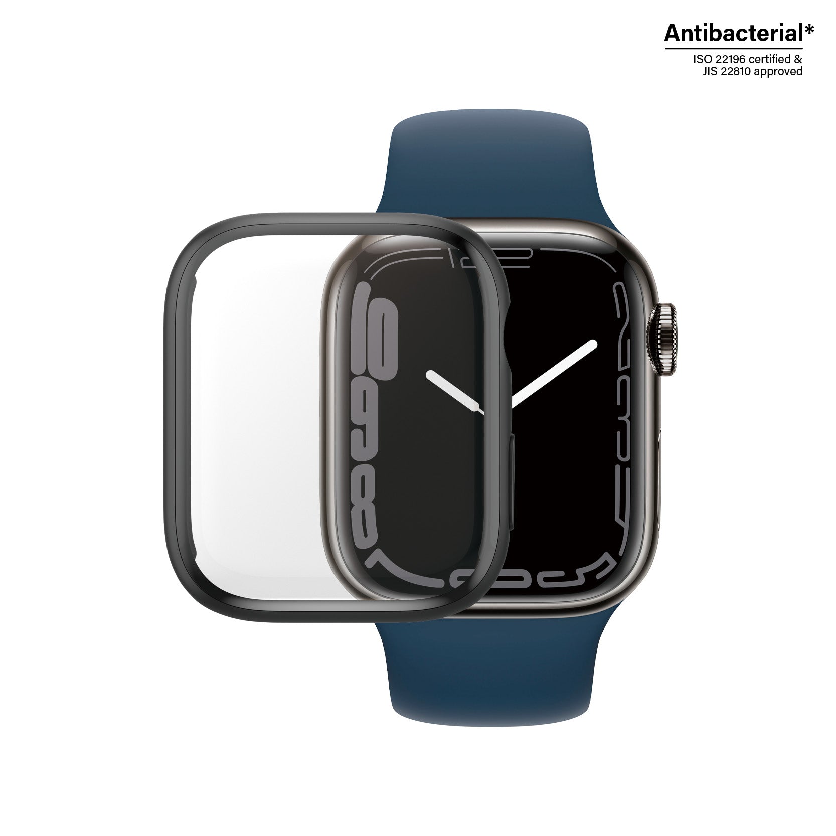 PanzerGlass Apple Watch Screenprotector 7/8/9 45MM, Zwart - 123TelecomShop