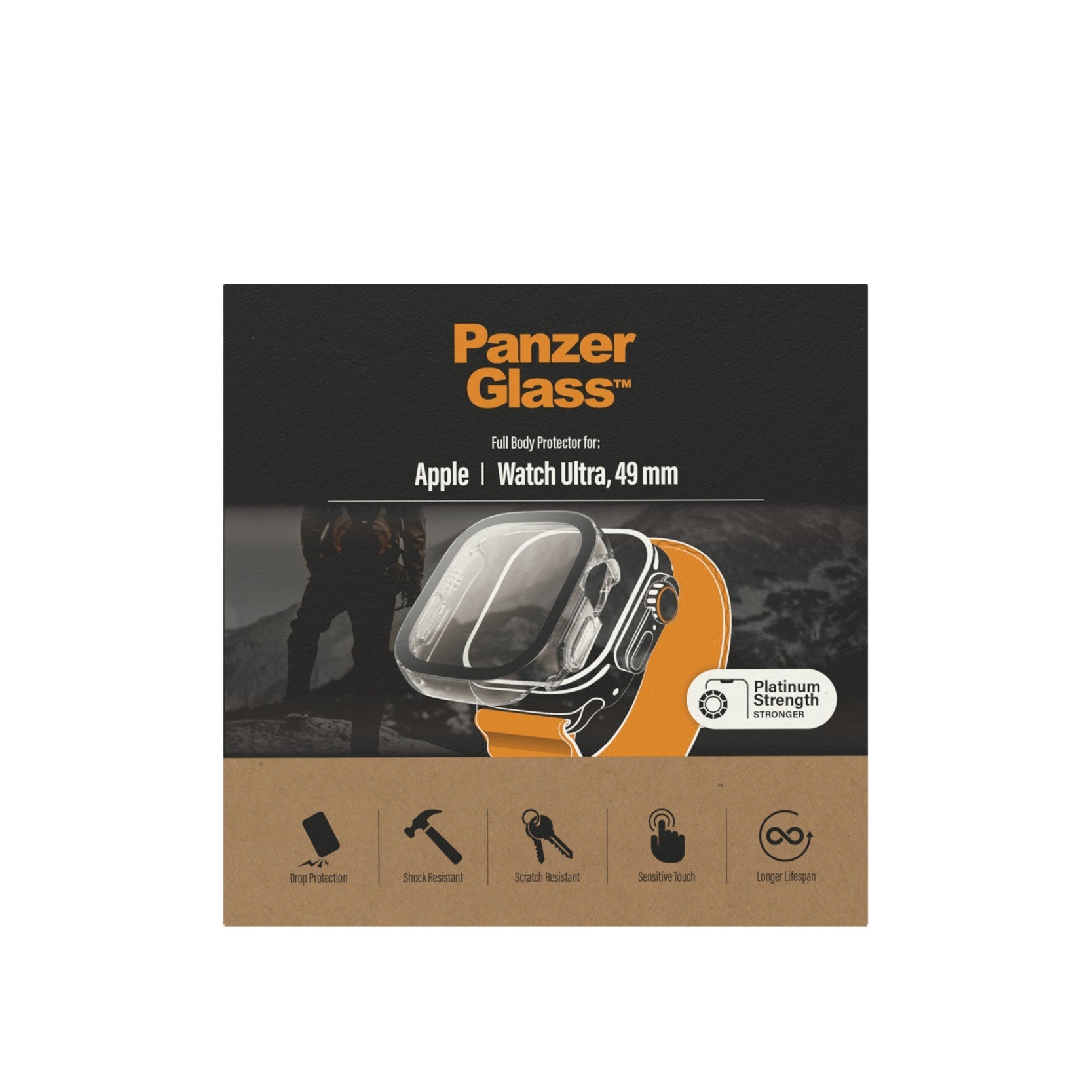 PanzerGlass Apple Watch Screenprotector Ultra/Ultra 2 49MM, Transparant - 123TelecomShop