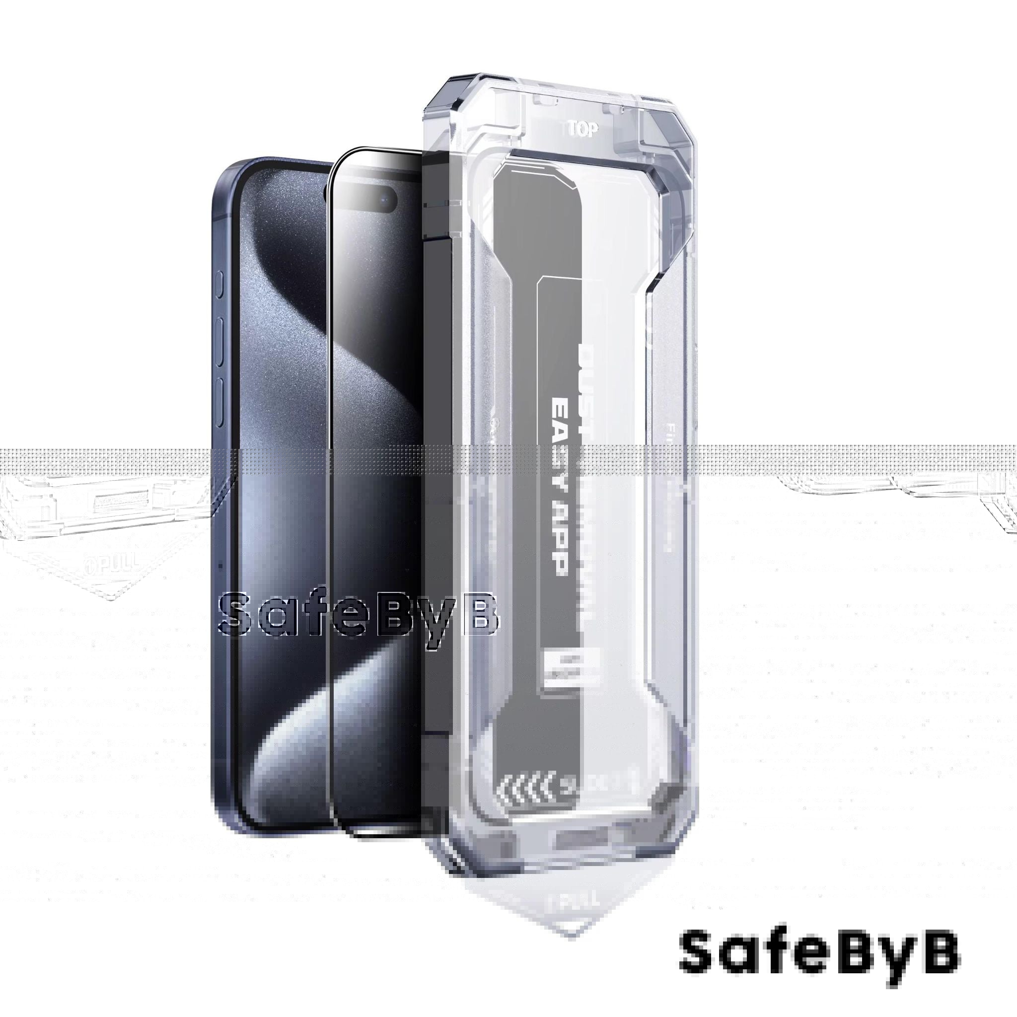 SafeByB Clear Tempered Glass iPhone 12/12 Pro met Installatietray Dust Removal - 123TelecomShop