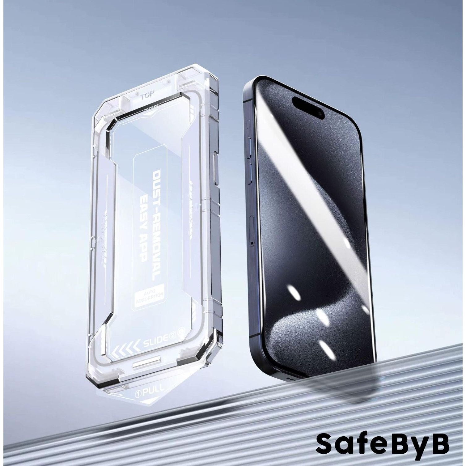 SafeByB Clear Tempered Glass iPhone 12/12 Pro met Installatietray Dust Removal - 123TelecomShop