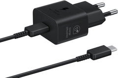 Samsung Ep-T2510Xbegeu Samsung Usb-C Pd Wall Charger 25W + Usb-C Cable Black - 123TelecomShop