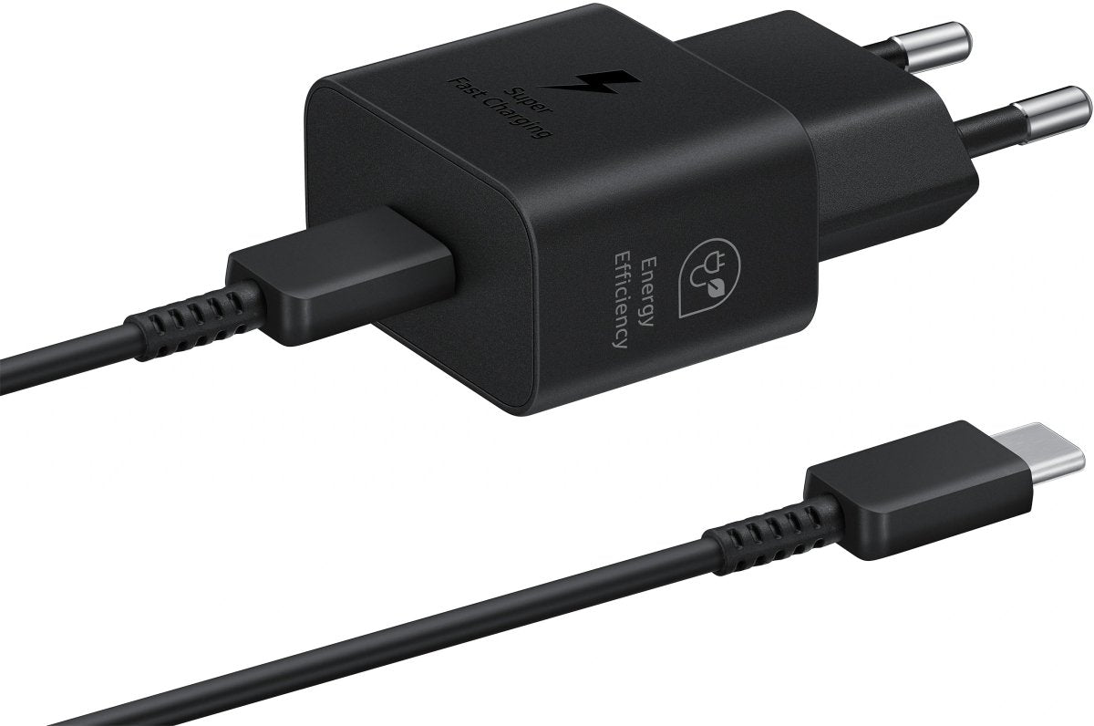 Samsung Ep-T2510Xbegeu Samsung Usb-C Pd Wall Charger 25W + Usb-C Cable Black Bulk - 123TelecomShop