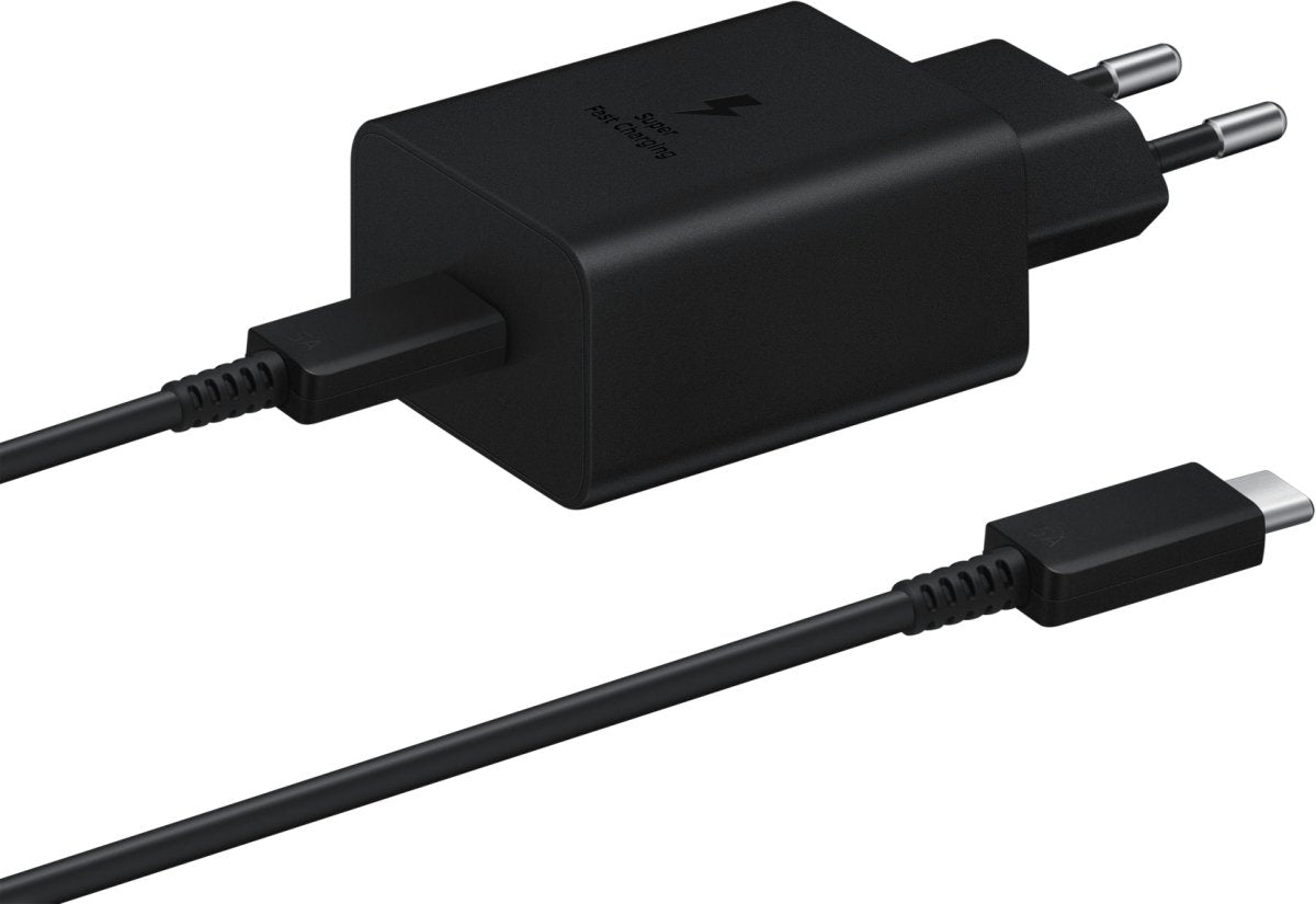Samsung Ep-T4511Xbegeu Samsung Usb-C Pd Wall Charger 45W + Usb-C Cable Black - 123TelecomShop