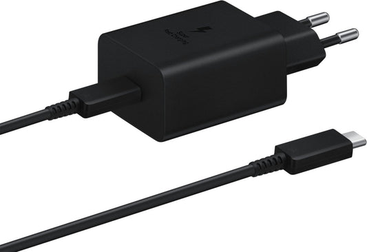 Samsung Ep-T4511Xbegeu Samsung Usb-C Pd Wall Charger 45W + Usb-C Cable Black - 123TelecomShop