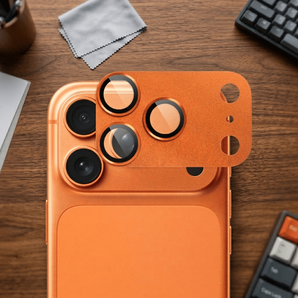 ScreenArmor iPhone 17 Pro Camera Lens Protector Tempered Glass Oranje - 123TelecomShop