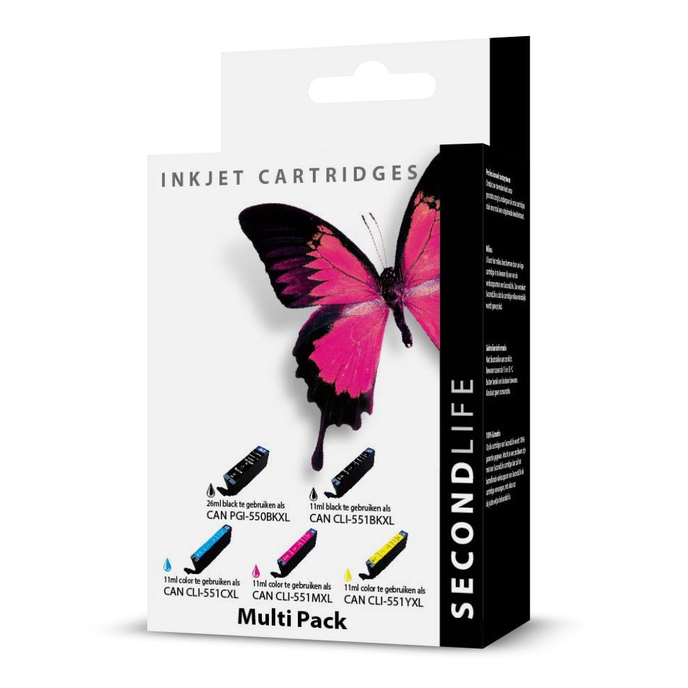 SecondLife - Multipack Canon 550 Black & 551 Serie - 123TelecomShop