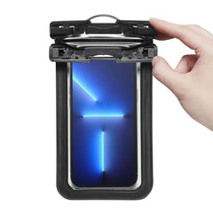 Spigen Universeel Waterdicht Telefoonhoesje geschikt Voor Toestellen Tot 6.9 Inch - IPX8 Waterbestendig Hoesje - Verwijderbare Polsband En Nekkoord - Zwart - 2 Pack - 123TelecomShop