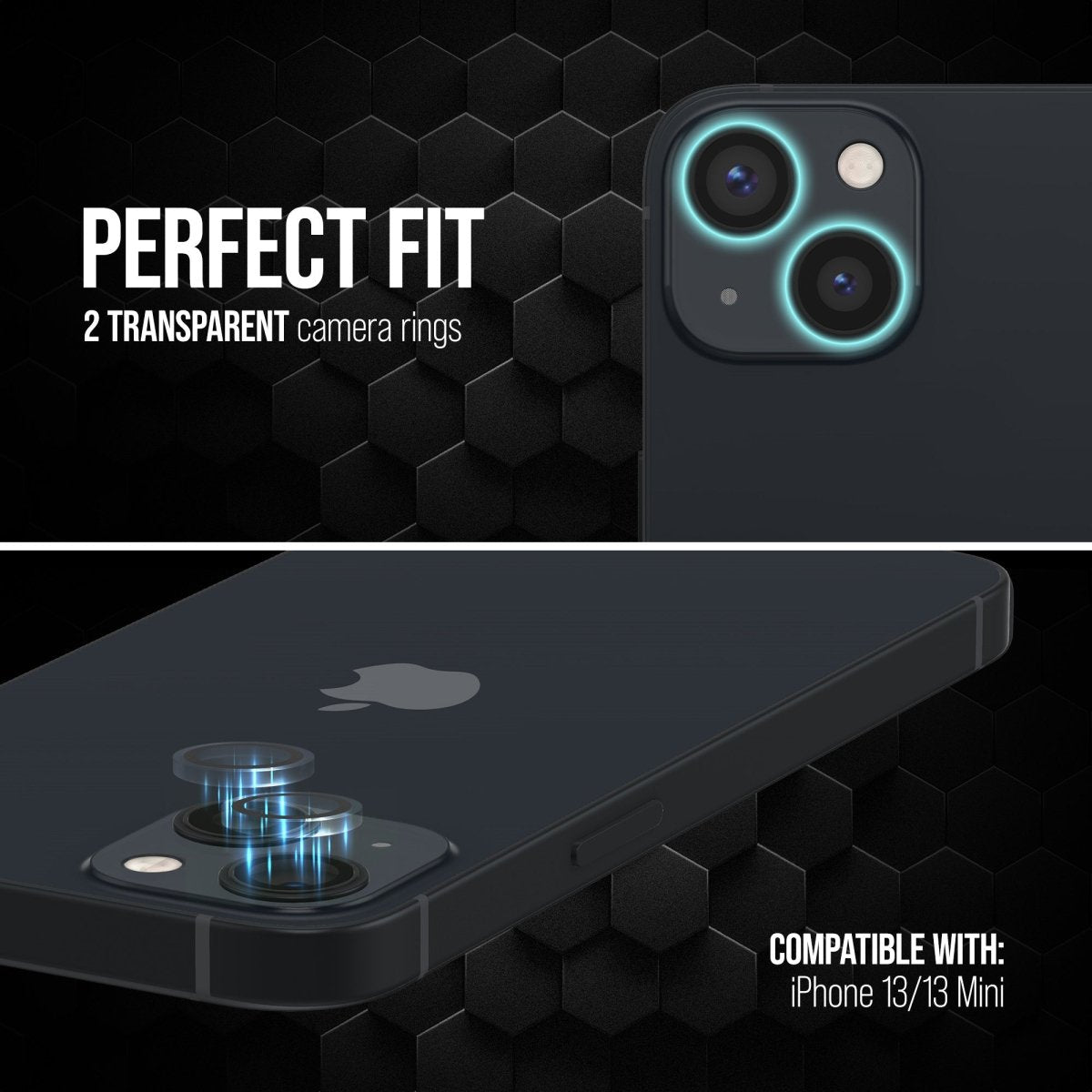 Striker Single Lens Glass Camera Protector - Transparent - Apple Iphone 13/13 Mini - 123TelecomShop