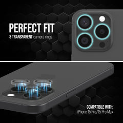 Striker Single Lens Glass Camera Protector - Transparent - Apple Iphone 15 Pro/15 Pro Max - 123TelecomShop