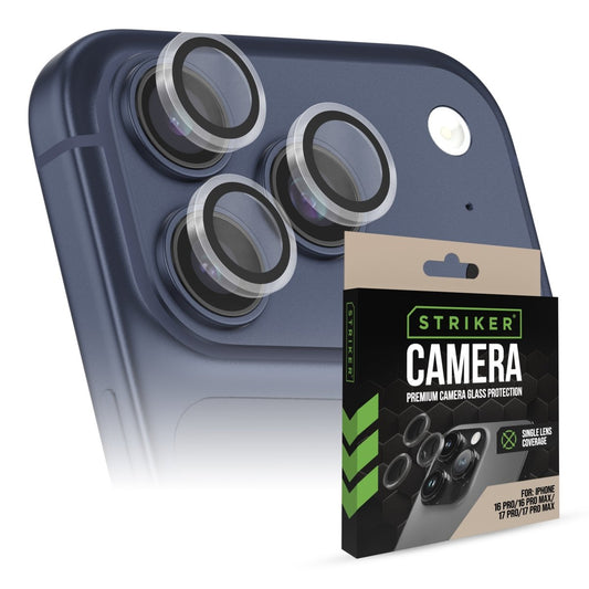 Striker Single Lens Glass Camera Protector - Transparent - Apple Iphone 16 Pro/16 Pro Max/17 Pro/17 Pro Max - 123TelecomShop