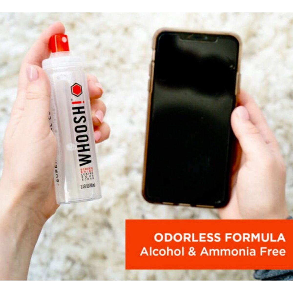 Whoosh! Go XL Schermreiniger set - Schermreiniger - Met 1 antimicrobiële microvezeldoekje - Schermreiniger geschikt voor elk apparaat (scherm) - Inhoud van 100 ml - 123TelecomShop