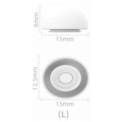 Xccess Silicon Replacement Ear Tips For Airpod Pro 1/2 Size L (1 Pair) White - 123TelecomShop