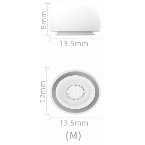 Xccess Silicon Replacement Ear Tips For Airpod Pro 1/2 Size M (1 Pair) White - 123TelecomShop