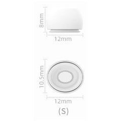 Xccess Silicon Replacement Ear Tips For Airpod Pro 1/2 Size S (1 Pair) White - 123TelecomShop